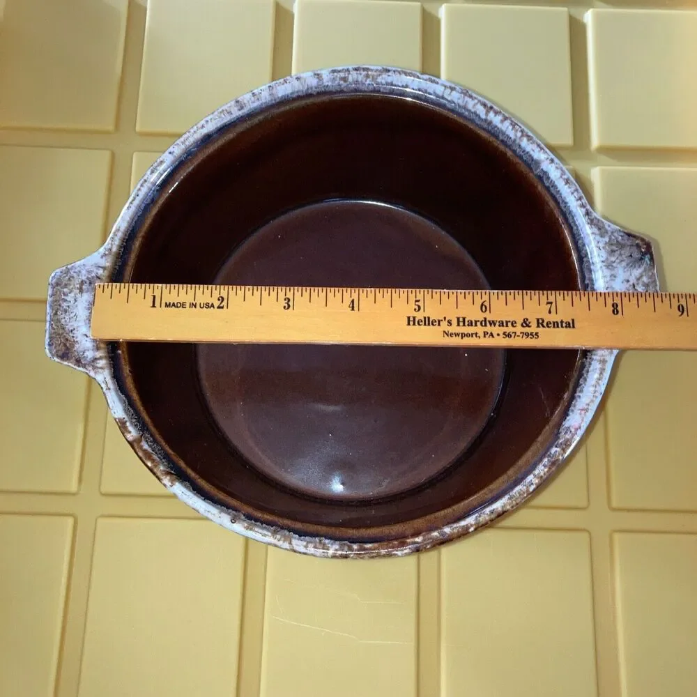 Vintage Mccoy Pottery Brown Drip Glaze Serving Dish Baker Large USA
